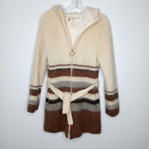 Vintage Icewool 100% Sheep Wool Knitted Coat size small
